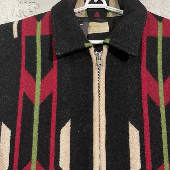 Vintage Unisex Native Jackets Santa Fe New Mexico Wool Winter Jacket Coat Sz XL - Picture 4 of 9